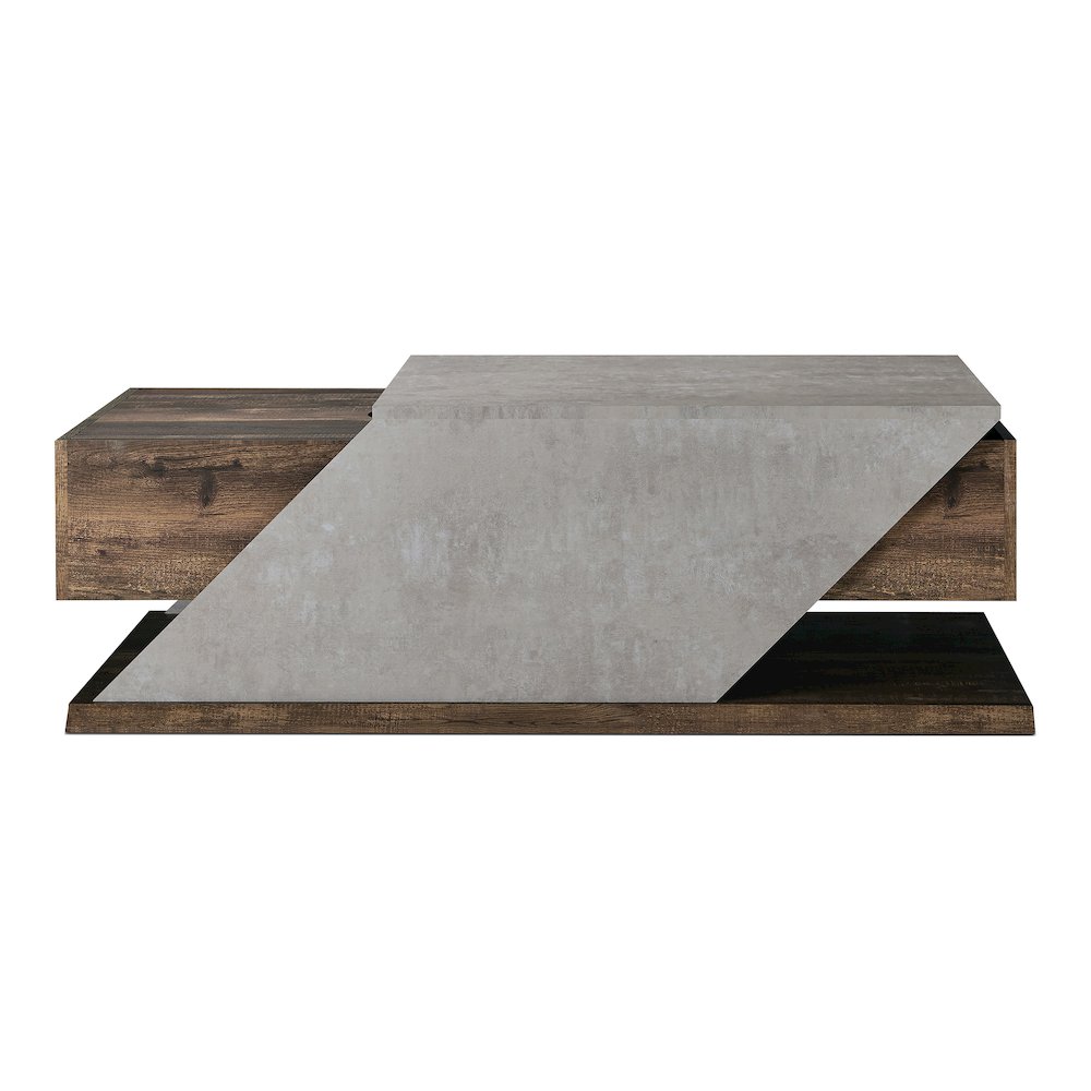 Menster Modern Wood Storage Coffee Table in Reclaimed Oak. Picture 2