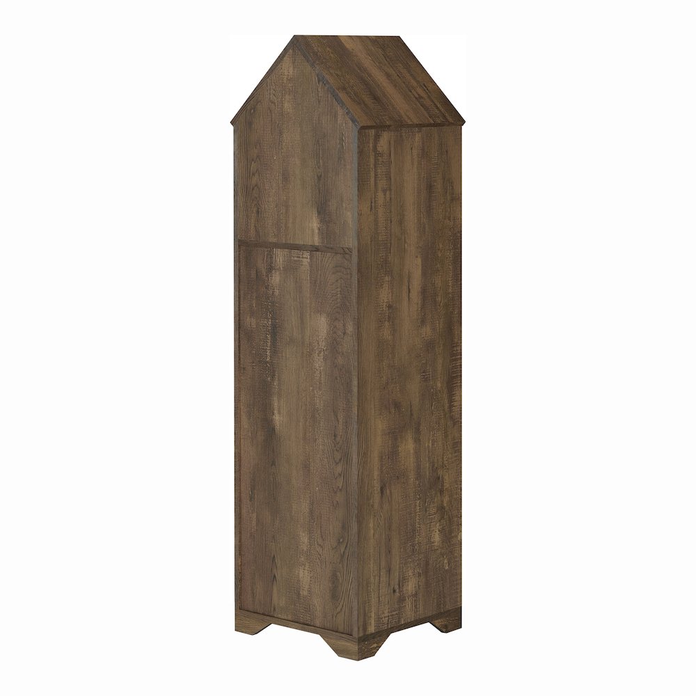 Cruz Rustic Wood 5-Bottle Wine Rack in Reclaimed Oak. Picture 3