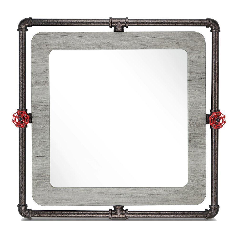 Harimon Rectangle Wood Wall Mirror. Picture 1