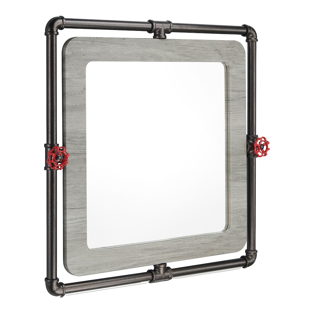 Harimon Rectangle Wood Wall Mirror. Picture 2