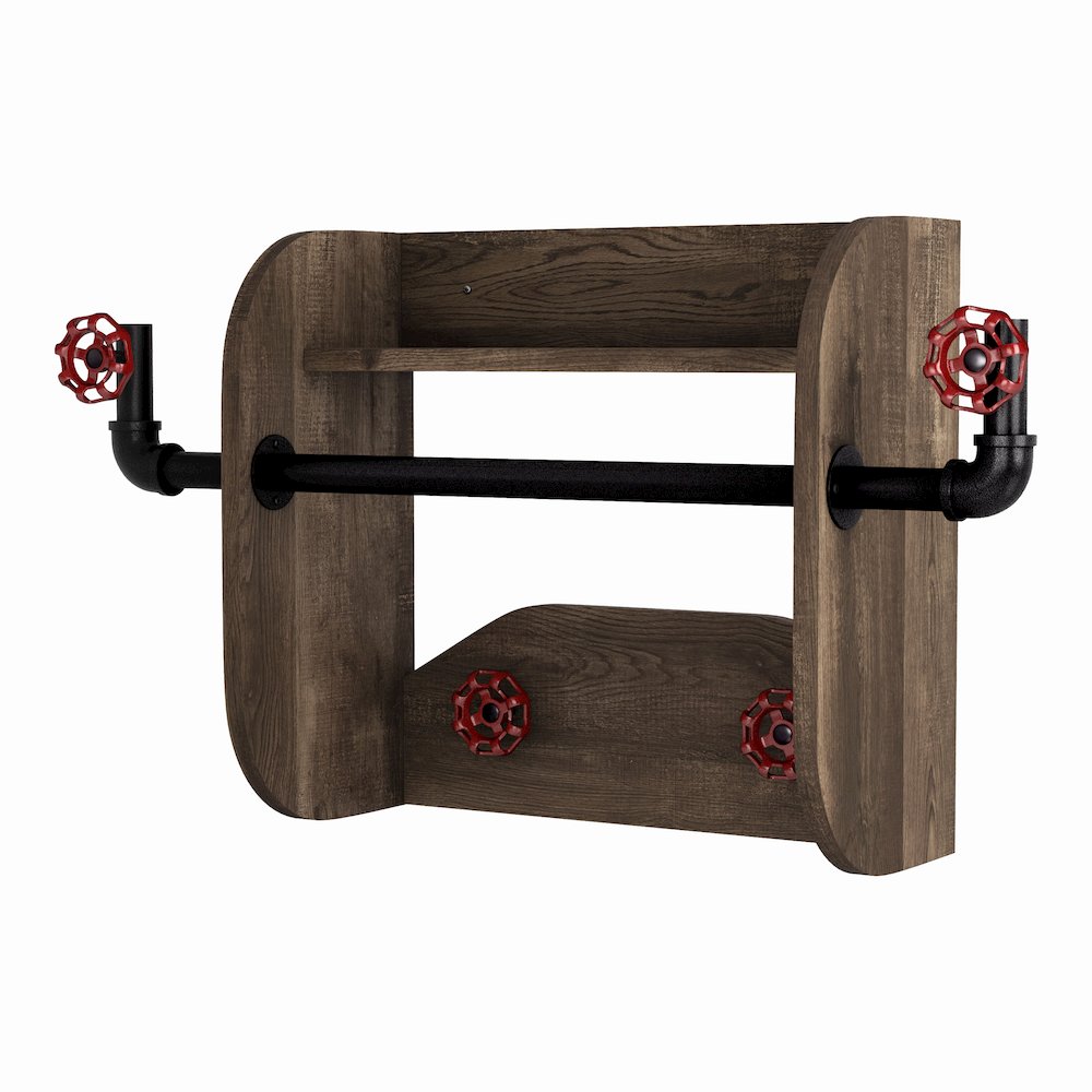 Mack Wood Decorative Wall Rack with 4-Hook. Picture 1