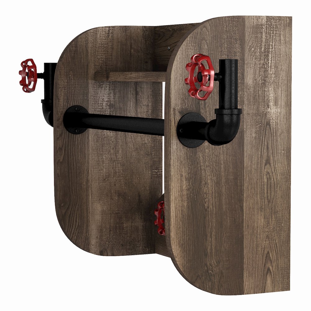 Mack Wood Decorative Wall Rack with 4-Hook. Picture 3