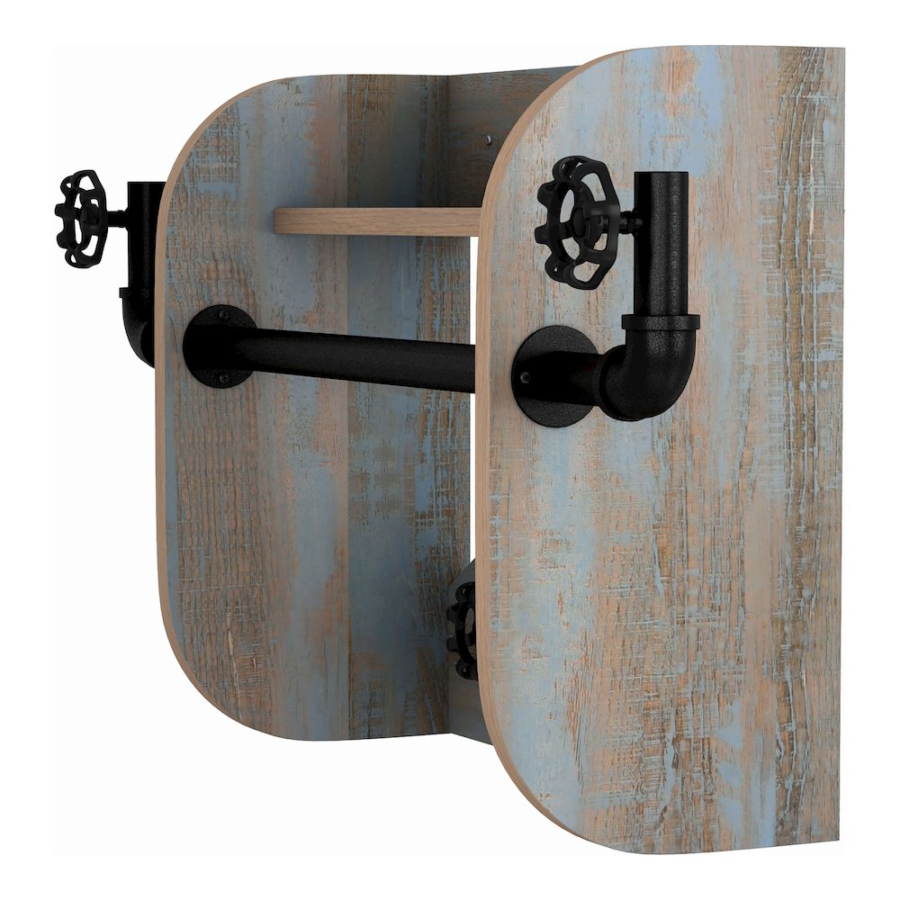 Mack Wood Decorative Wall Rack with 4-Hook. Picture 3