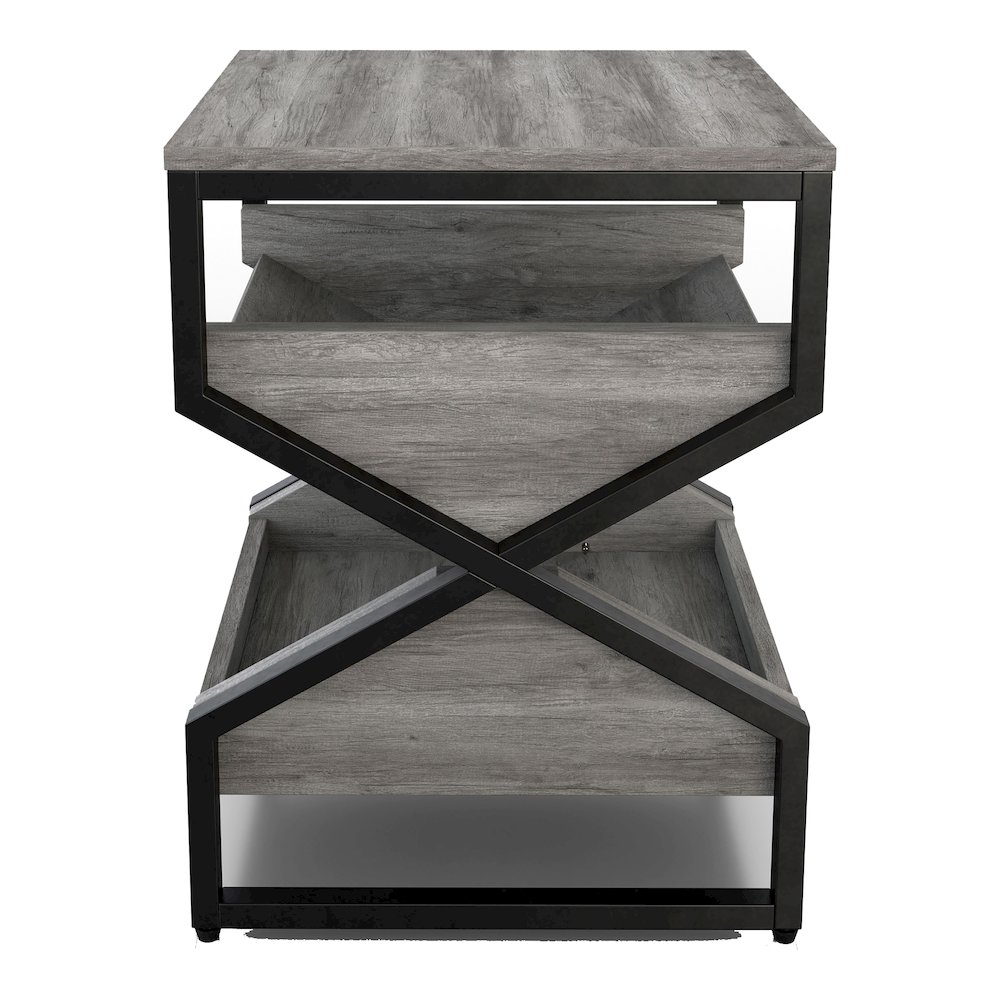 Fille Modern Wood 2-Shelf End Table. Picture 2
