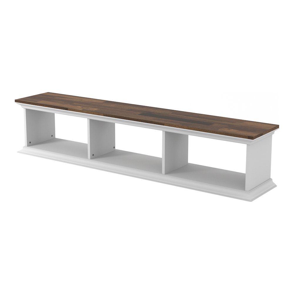 Trina Indoor 3-Shelf Wood Wall-Mounted Floating TV Console. Picture 1