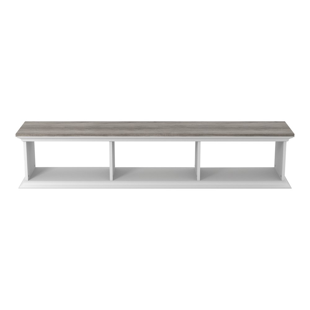 Trina Indoor 3-Shelf Wood Wall-Mounted Floating TV Console. Picture 2