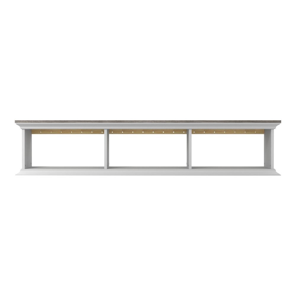 Trina Indoor 3-Shelf Wood Wall-Mounted Floating TV Console. Picture 3