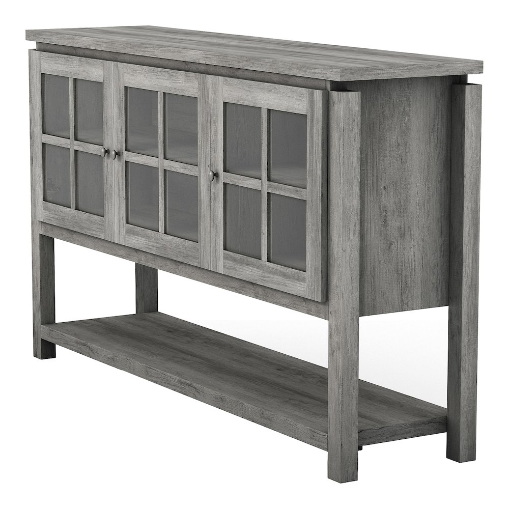 Tellun Contemporary Wood Multi-Storage Buffet in Gray Oak. Picture 3
