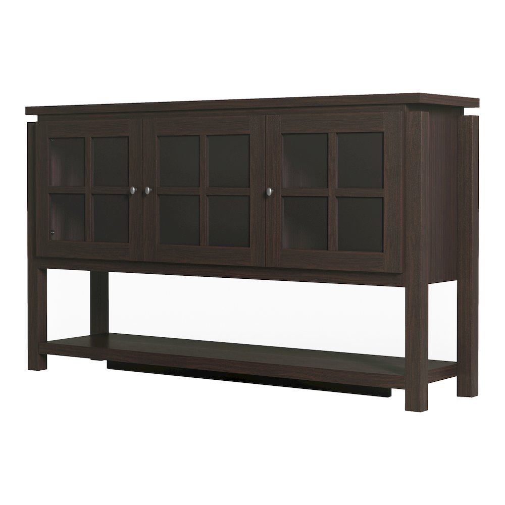 Tellun Contemporary Wood Multi-Storage Buffet in Walnut. Picture 1