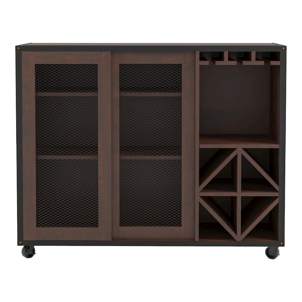Alan Wood Multi-Storage Buffet with Casters in Walnut. Picture 2