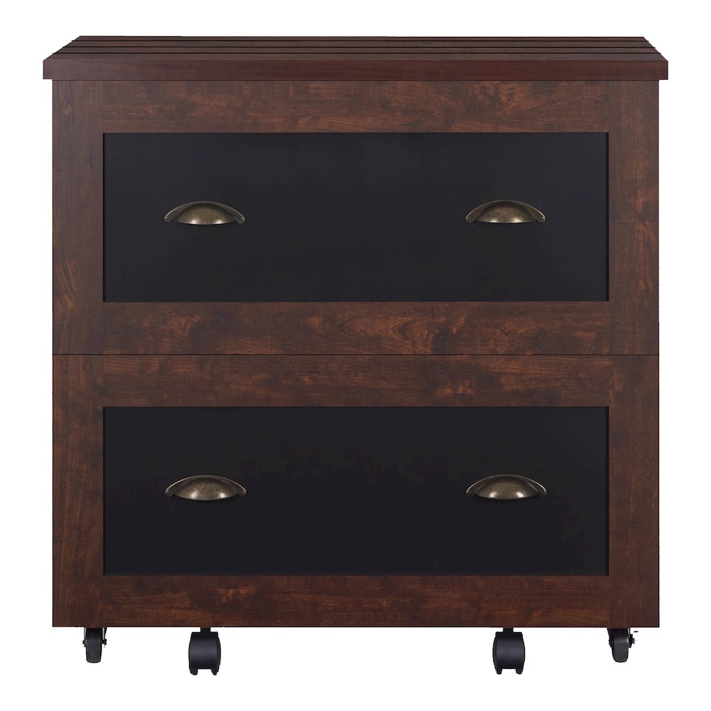 Waterford Wood 2-Drawer File Cabinet in Vintage Walnut. Picture 2