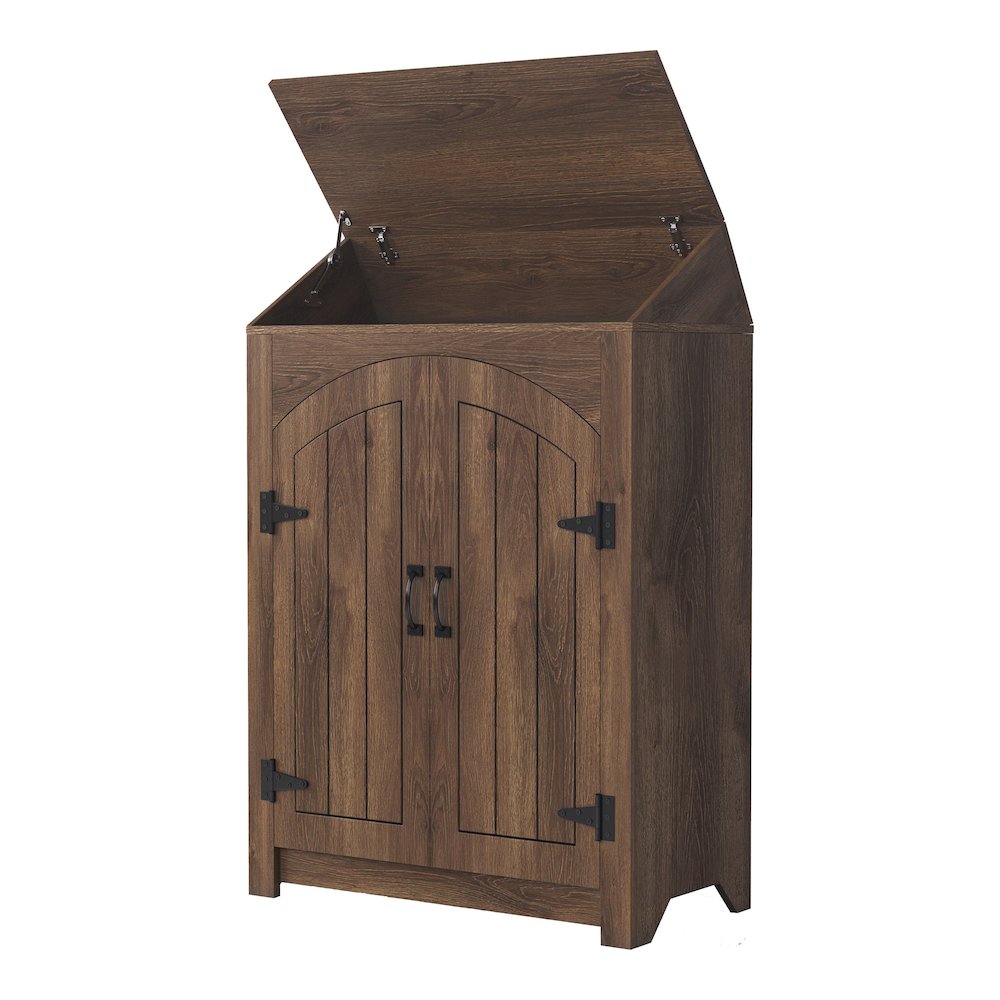 Amos 2-Door Wood Shoe Cabinet. Picture 3