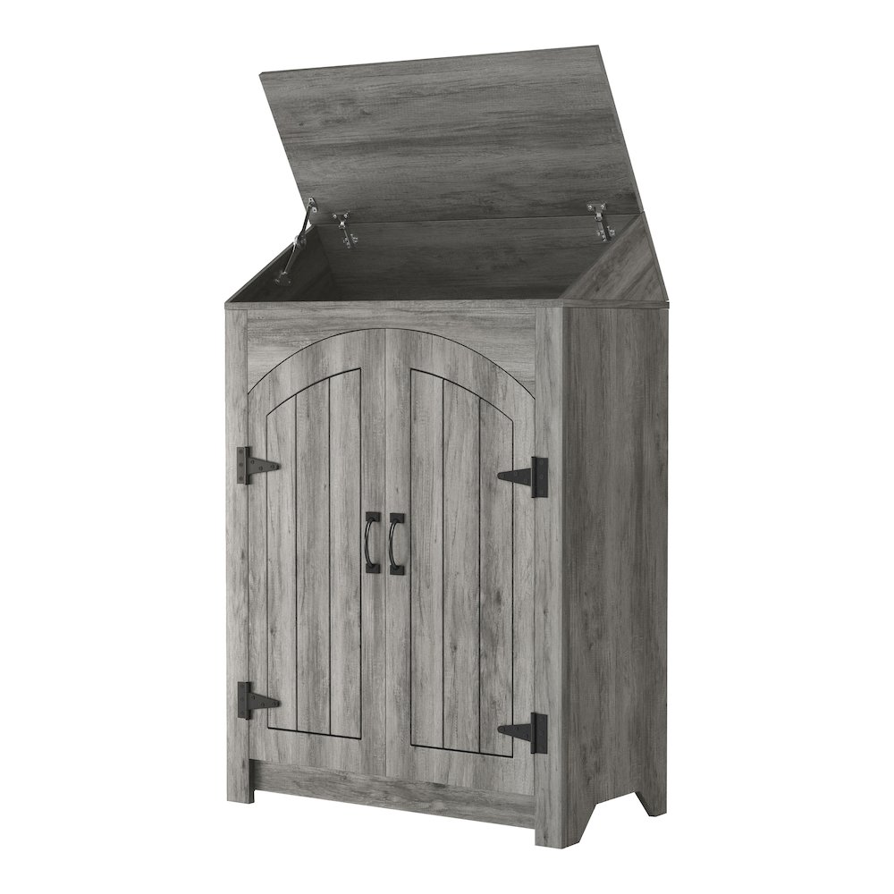Amos 2-Door Wood Shoe Cabinet. Picture 3