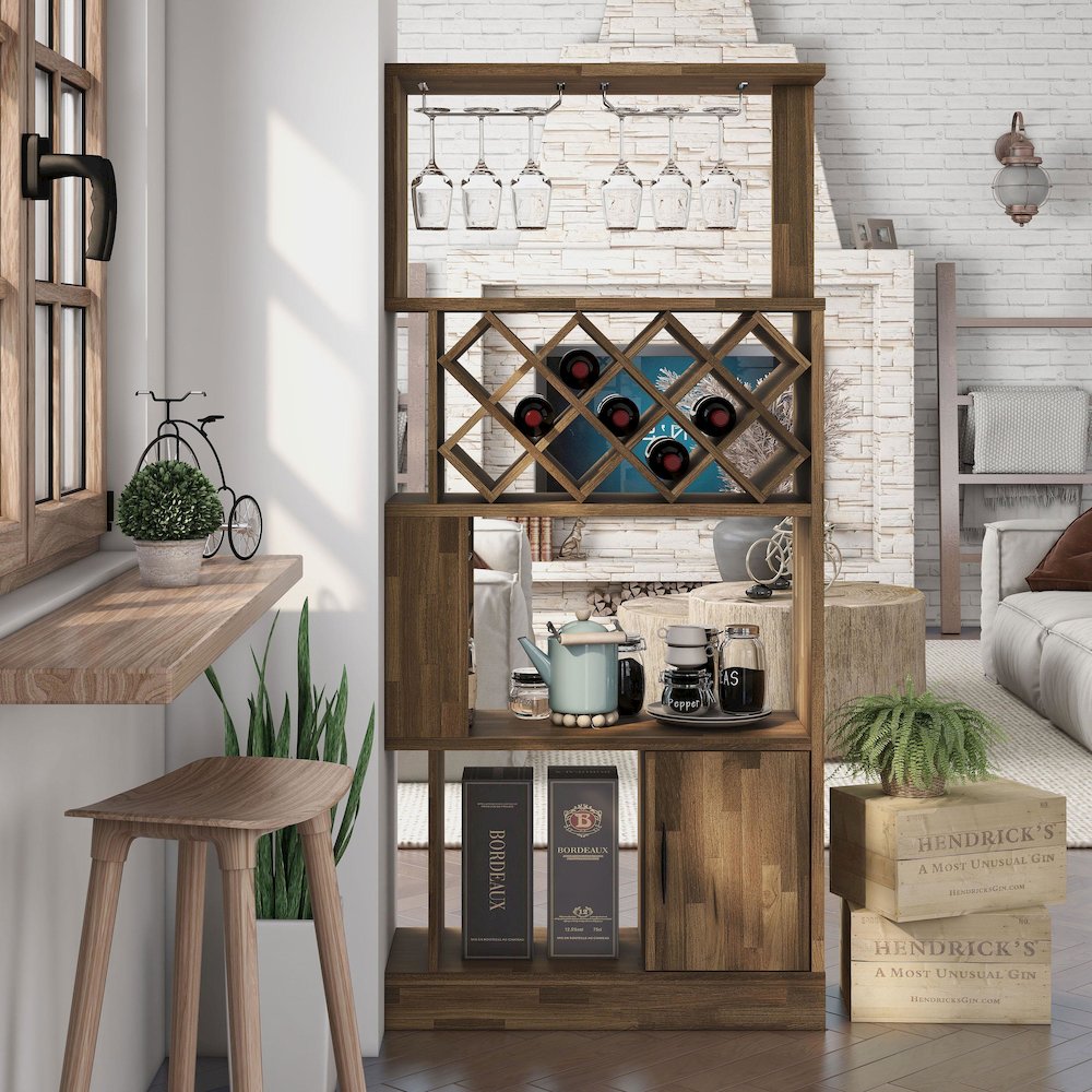Arlo 11-Bottle Wood Wine Cabinet. Picture 5