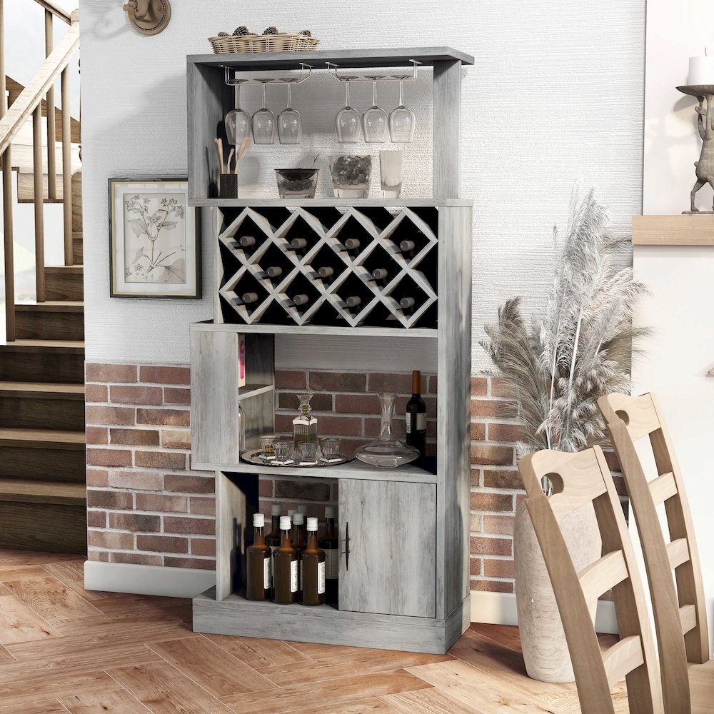 Arlo 11-Bottle Wood Wine Cabinet. Picture 4