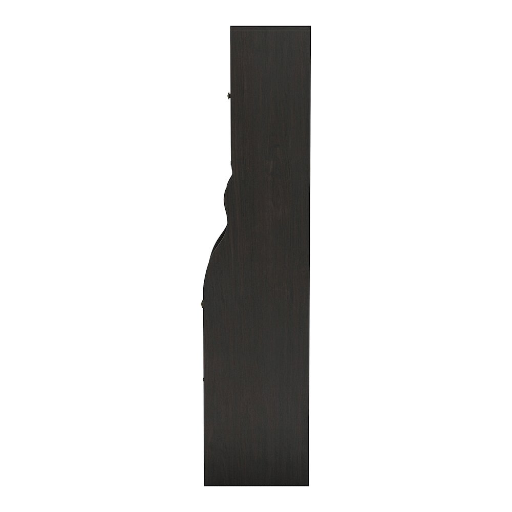 Elm Multi-Storage Wood Tower Cabinet in Espresso. Picture 3