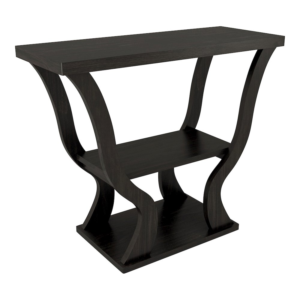 Bell Wood Console Sofa Entrance Table in Espresso. Picture 1