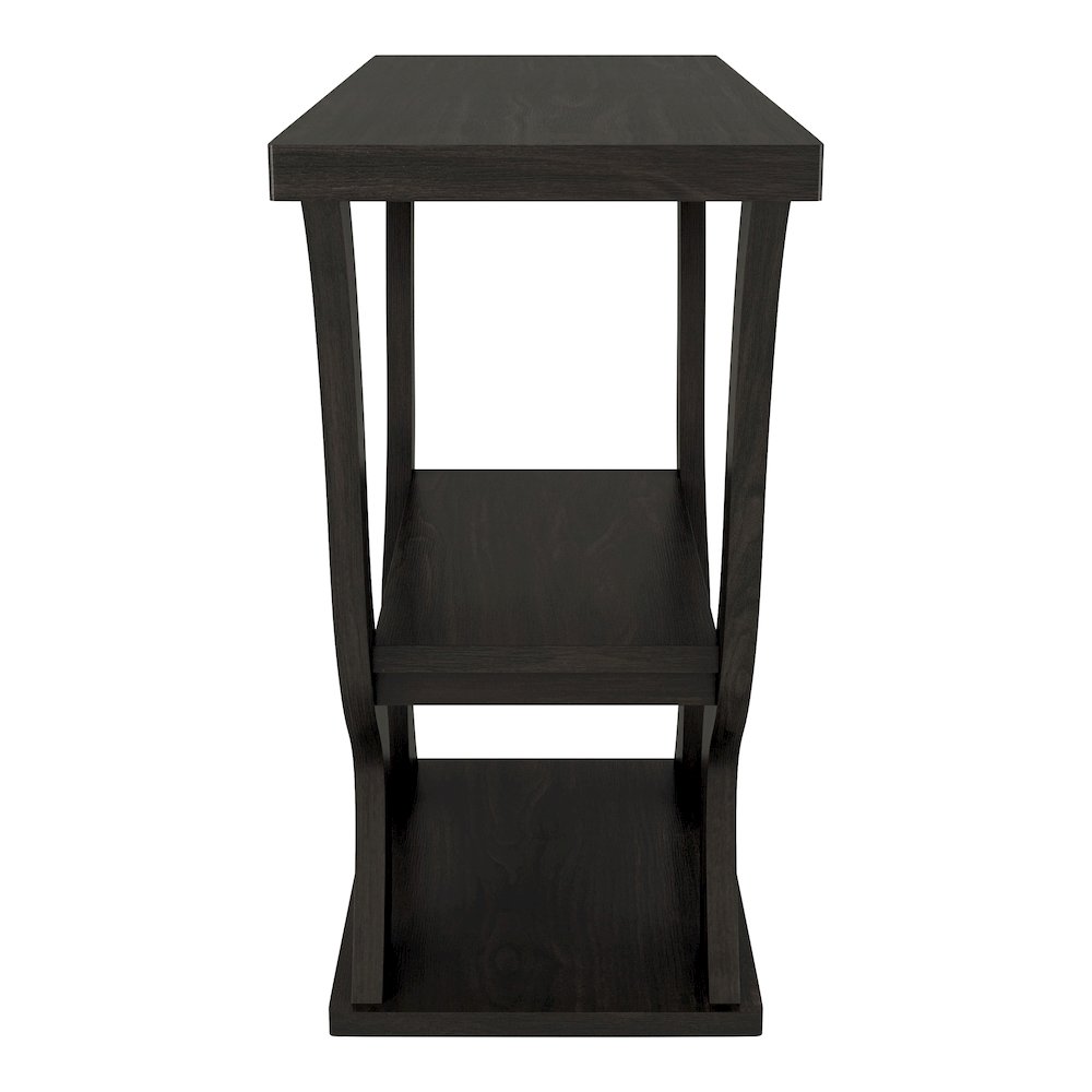 Bell Wood Console Sofa Entrance Table in Espresso. Picture 3