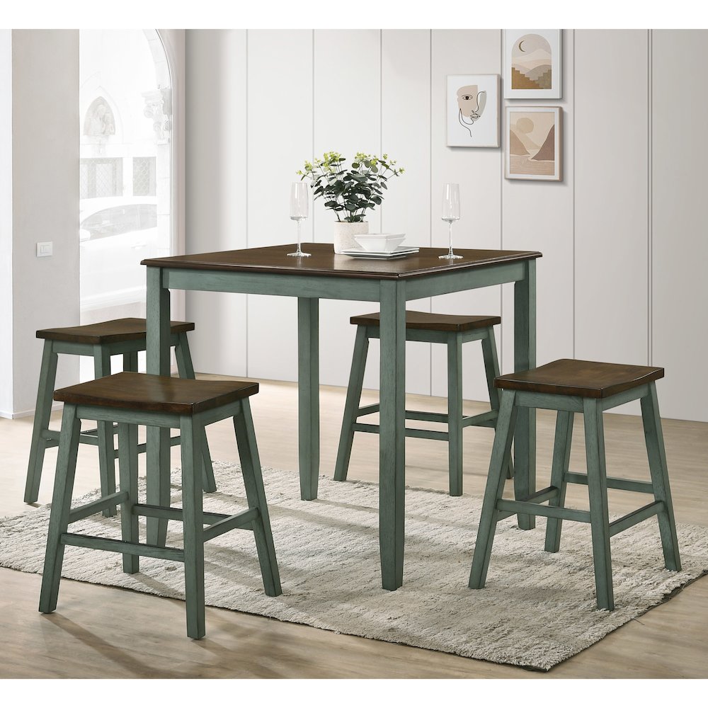 Silva Wood 5-Piece Counter Dining Set. Picture 4