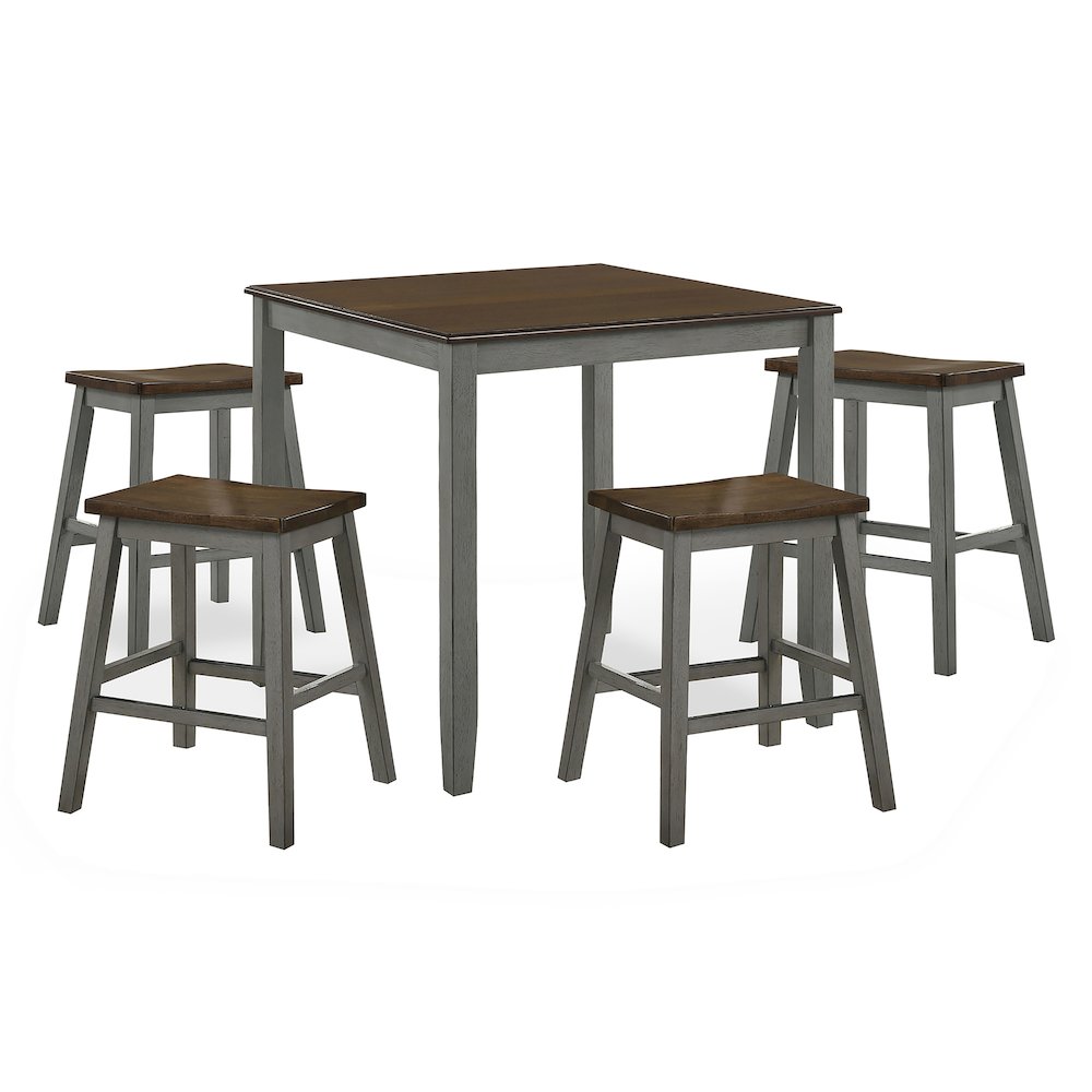 Silva Wood 5-Piece Counter Dining Set. Picture 1