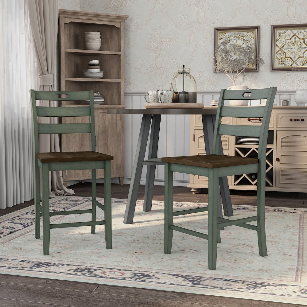 Elda Wood Counter Height Dining Chair (Set of 2). Picture 3