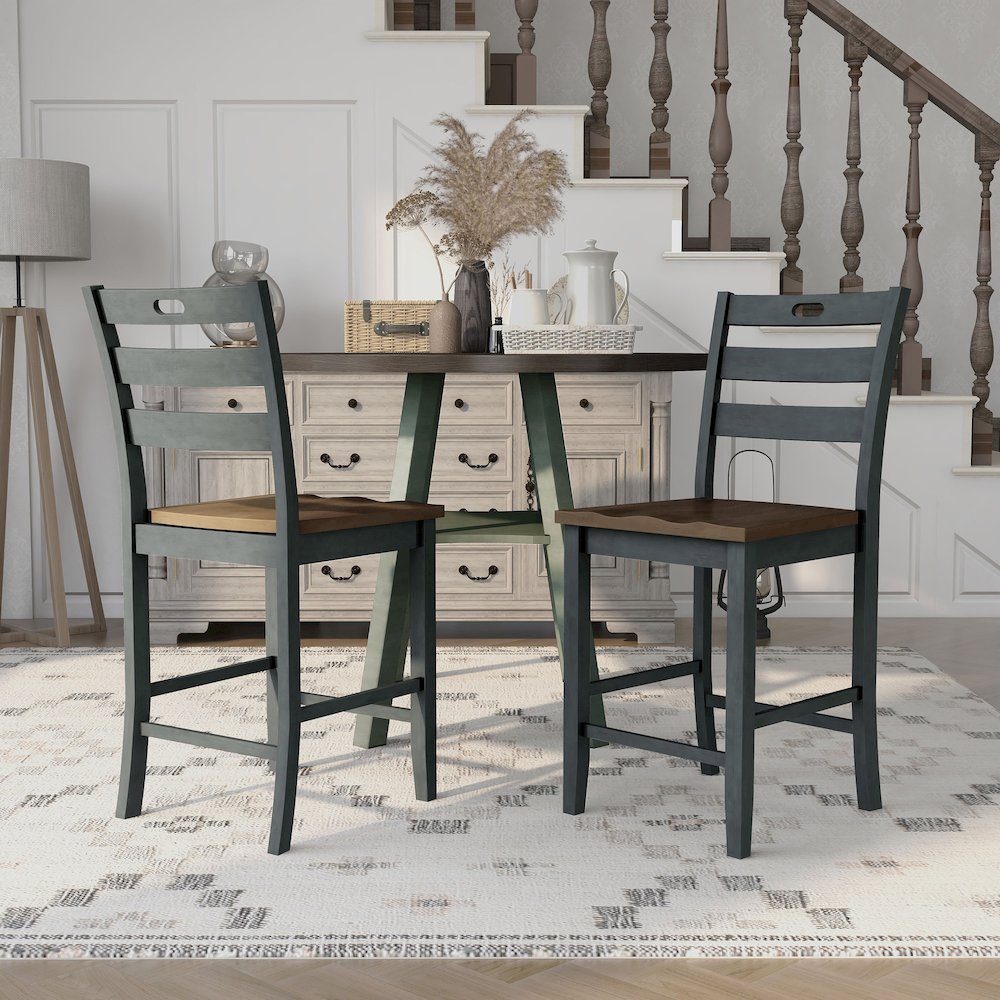 Elda Wood Counter Height Dining Chair (Set of 2). Picture 4