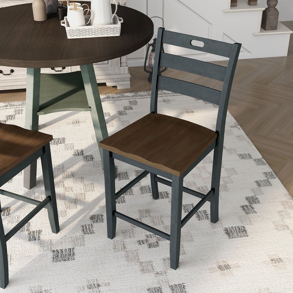 Elda Wood Counter Height Dining Chair (Set of 2). Picture 5