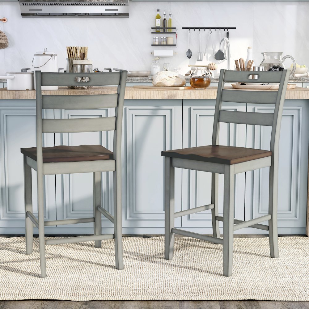 Elda Wood Counter Height Dining Chair (Set of 2). Picture 3