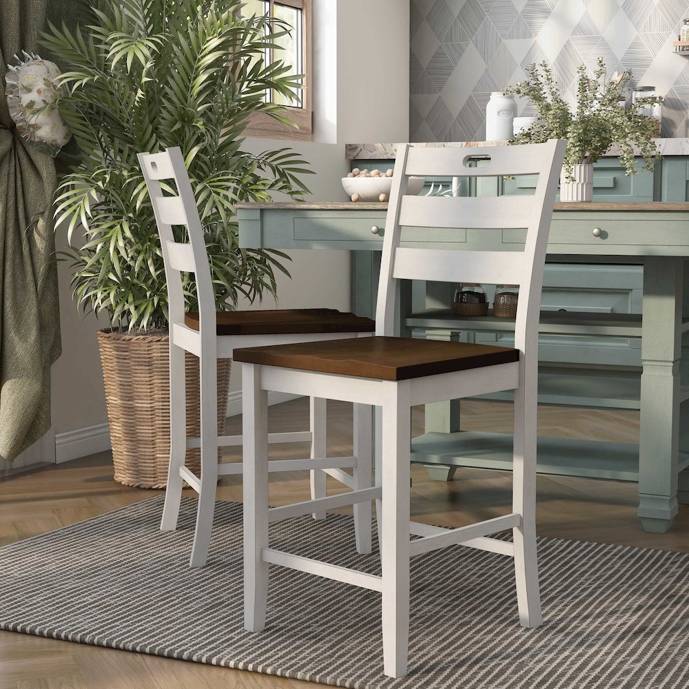 Elda Wood Counter Height Dining Chair (Set of 2). Picture 2