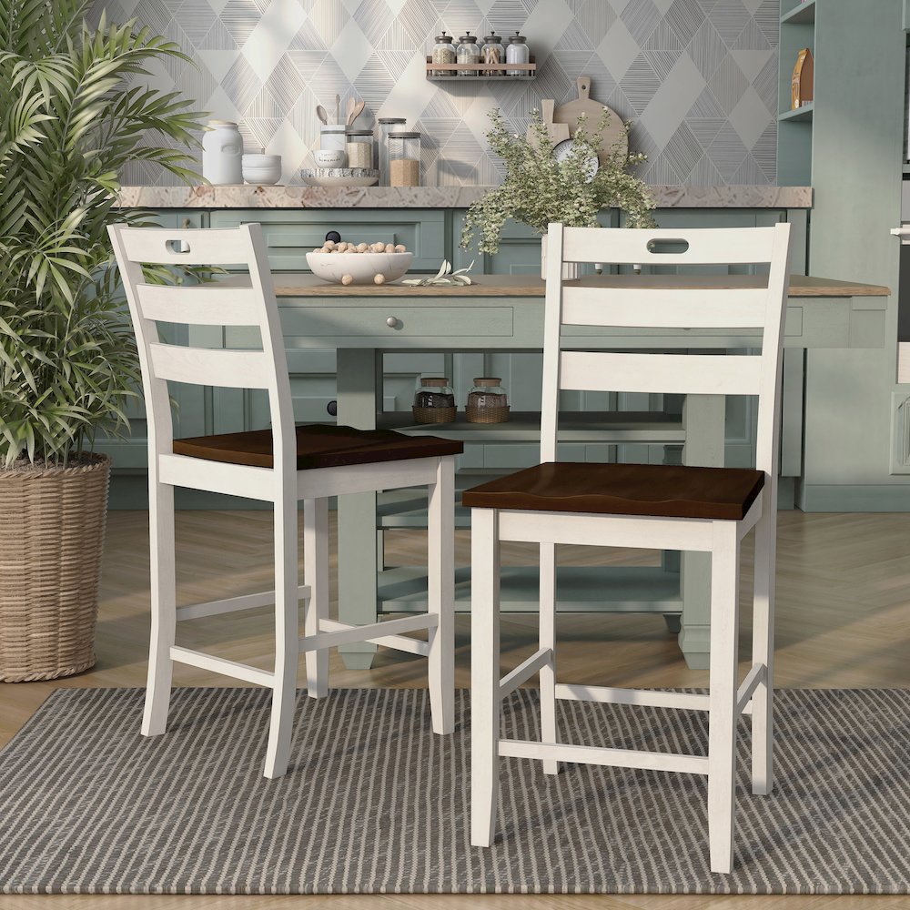 Elda Wood Counter Height Dining Chair (Set of 2). Picture 3