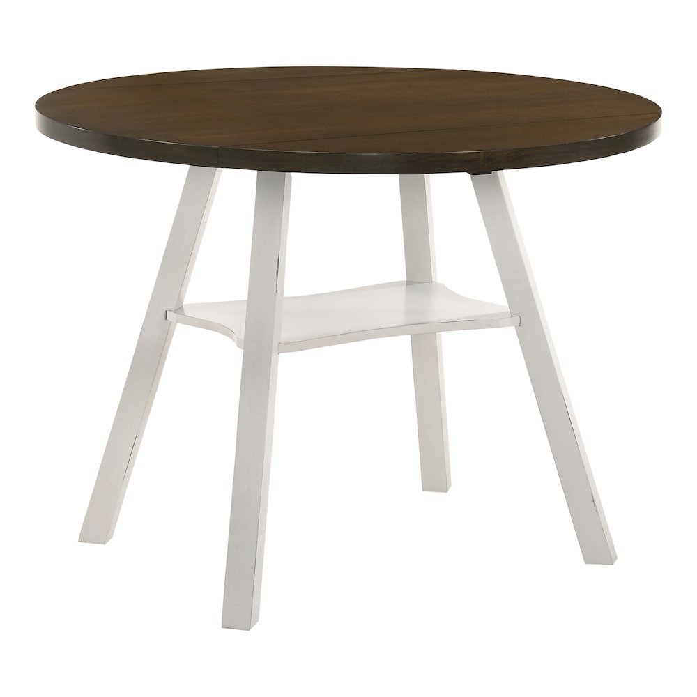 Elda Wood Drop-Leaf Counter Height Dining Table. Picture 1