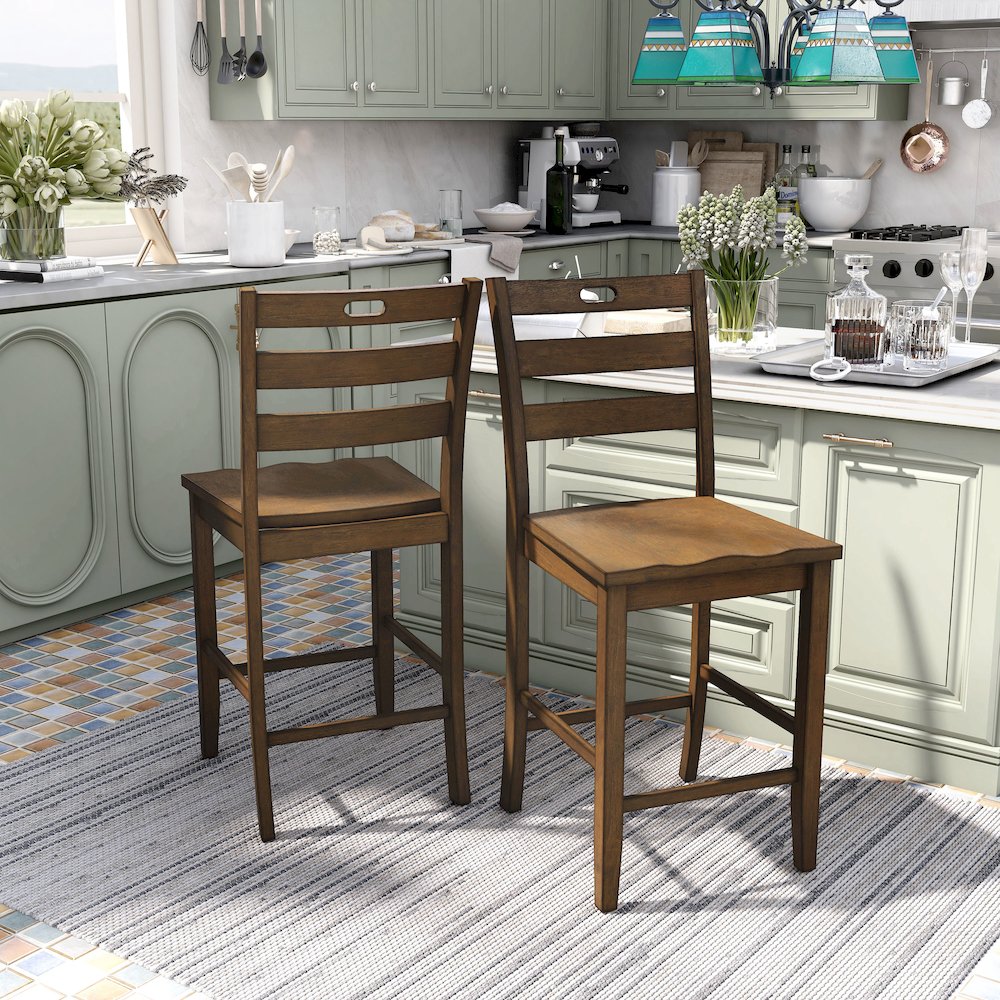 Jolines Wood Counter Height Dining Chair (Set of 2). Picture 2