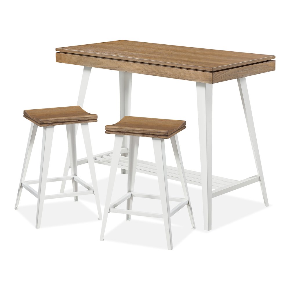 Melba Wood 3-Piece Counter Height Table Set. Picture 1