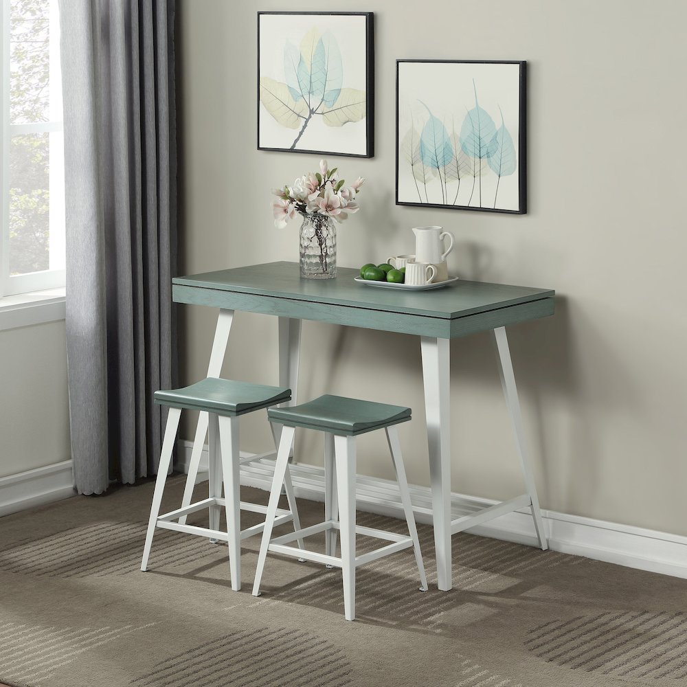 Melba Wood 3-Piece Counter Height Table Set. Picture 4