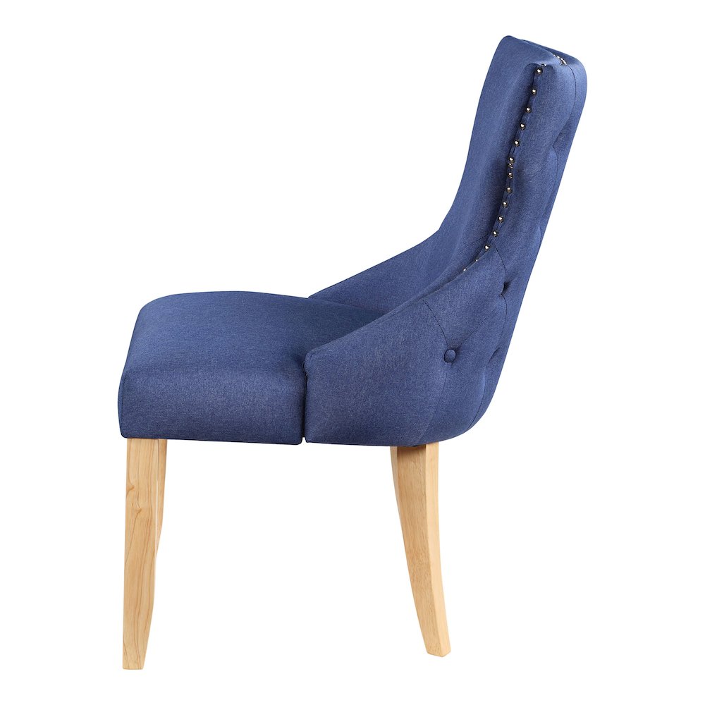 Glanz Linen Fabric Wing-Back Side Chair (Set of 2). Picture 3