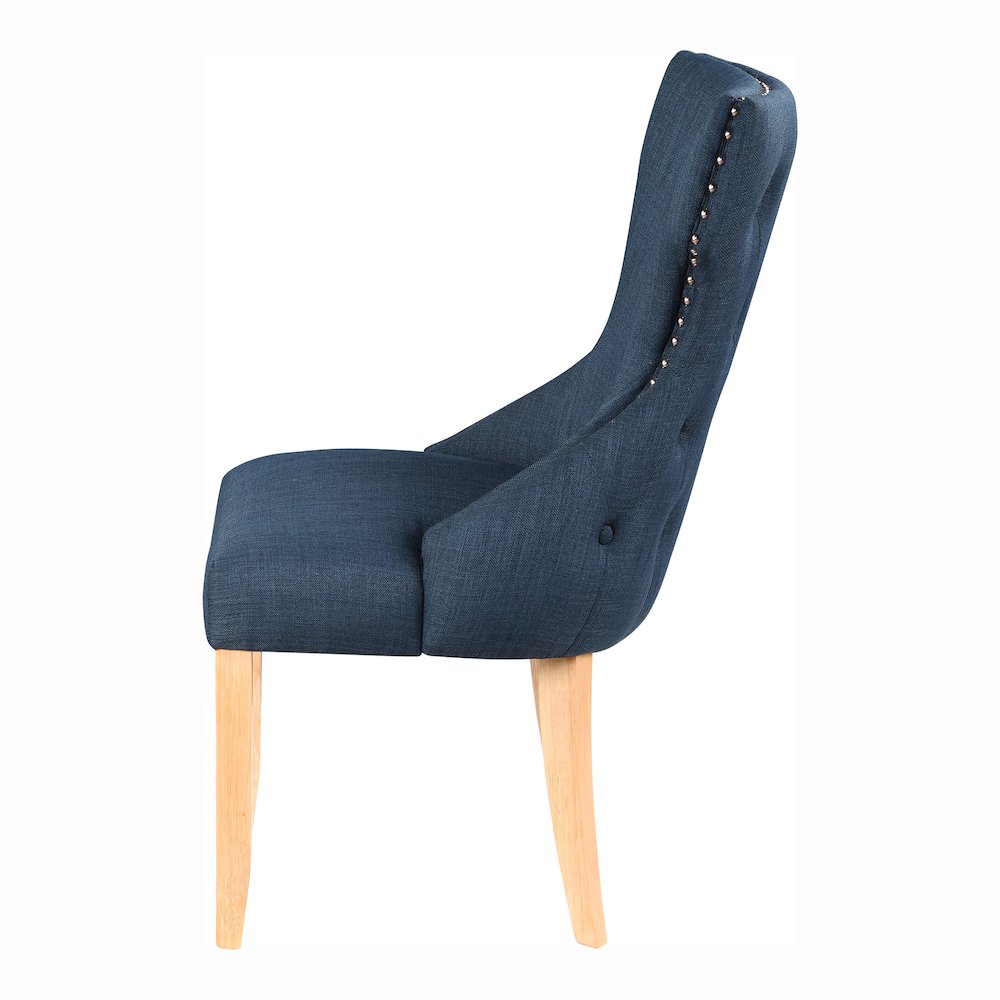 Glanz Linen Fabric Wing-Back Side Chair (Set of 2). Picture 3