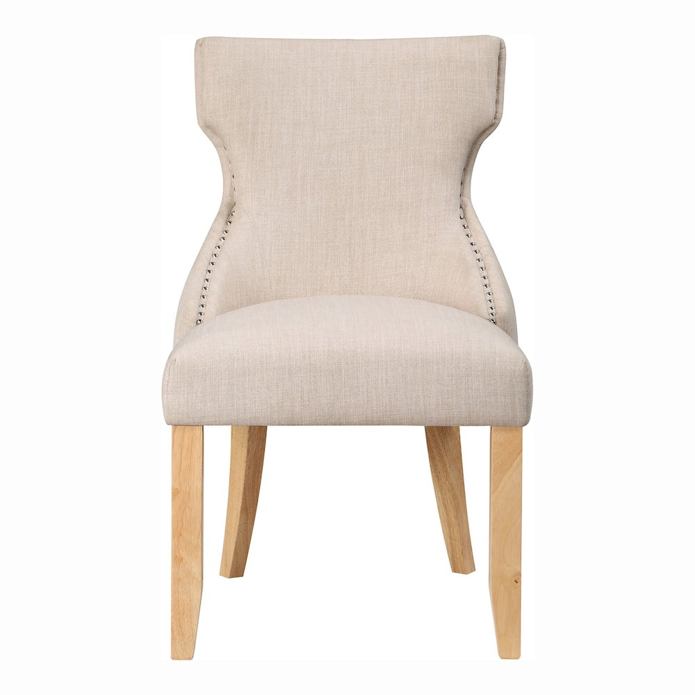 Glanz Linen Fabric Wing-Back Side Chair (Set of 2). Picture 2