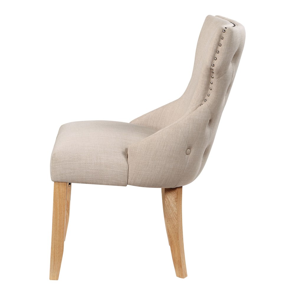 Glanz Linen Fabric Wing-Back Side Chair (Set of 2). Picture 3