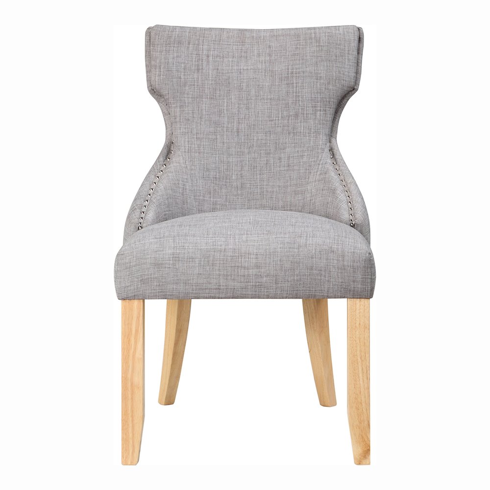 Glanz Linen Fabric Wing-Back Side Chair (Set of 2). Picture 2