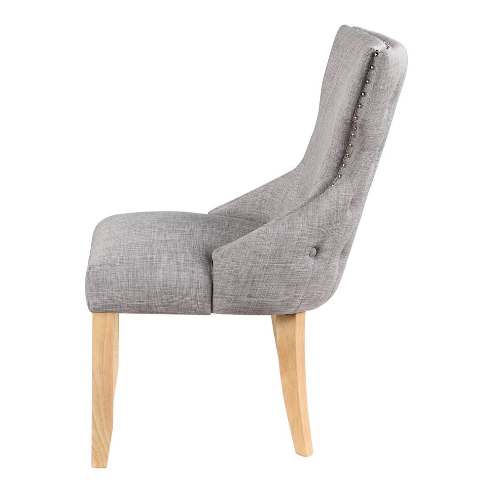 Glanz Linen Fabric Wing-Back Side Chair (Set of 2). Picture 3