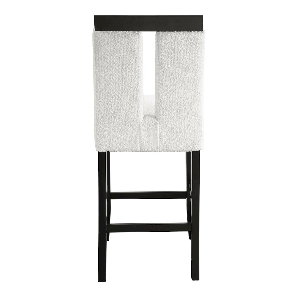 Prat Boucle Upholstered Counter Chairs in Black (Set of 2). Picture 3