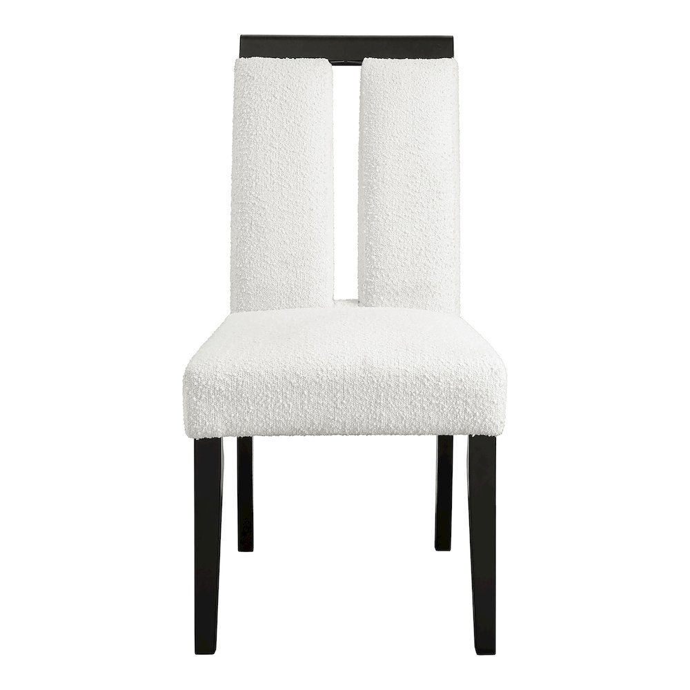 Prat Boucle Upholstered Side Chairs in Black (Set of 2). Picture 2