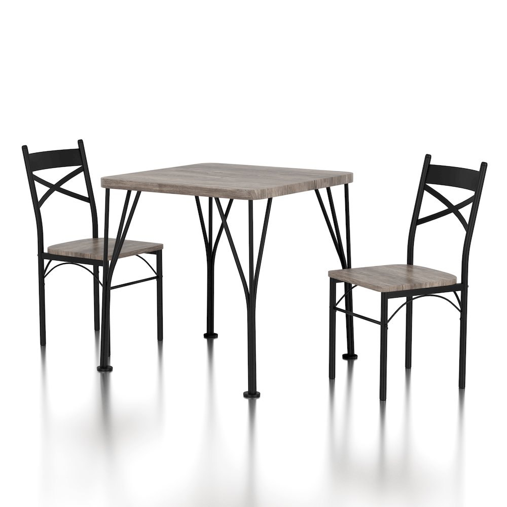 Kelle Transitional Metal 3-Piece Dining Set. Picture 1