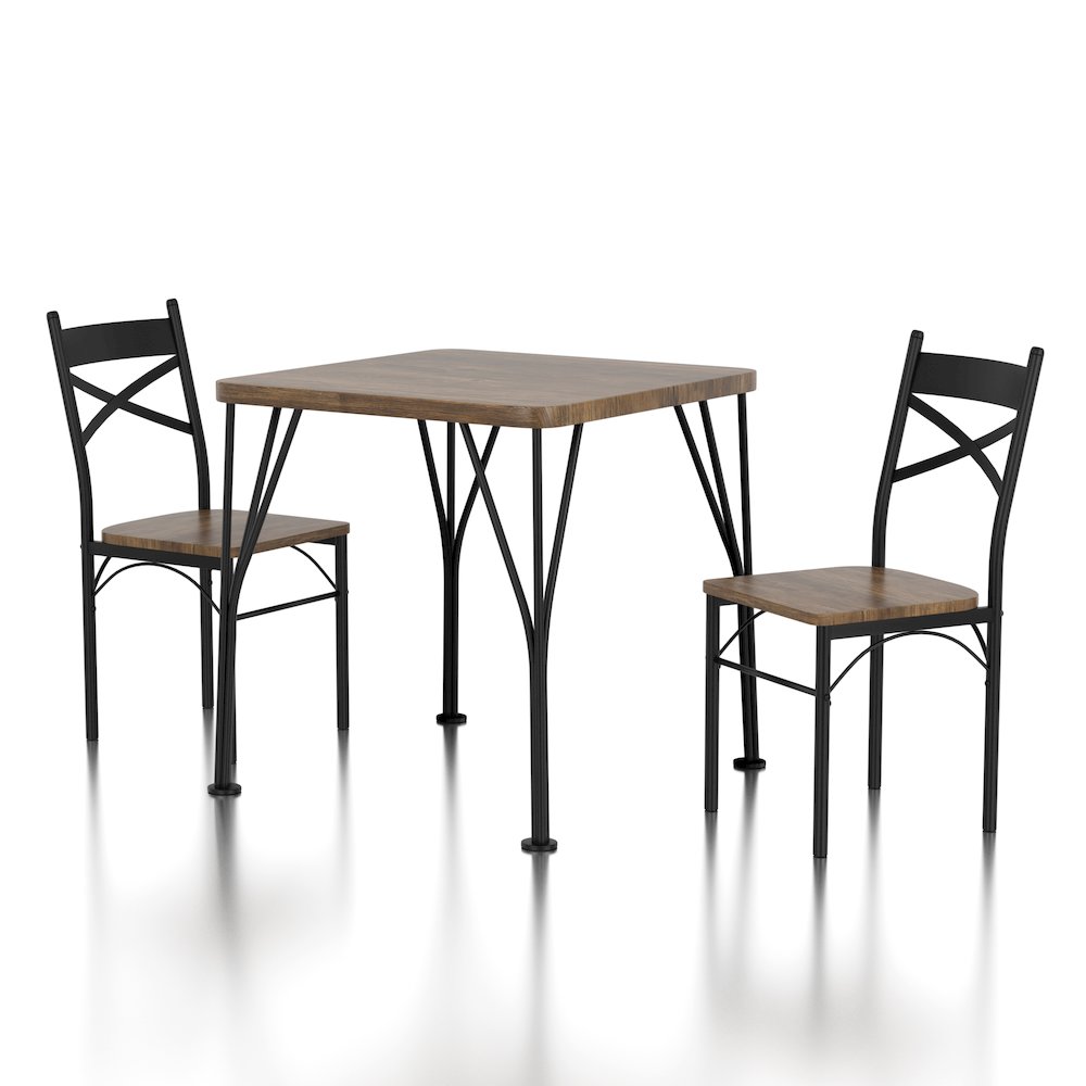 Kelle Transitional Metal 3-Piece Dining Set. Picture 1