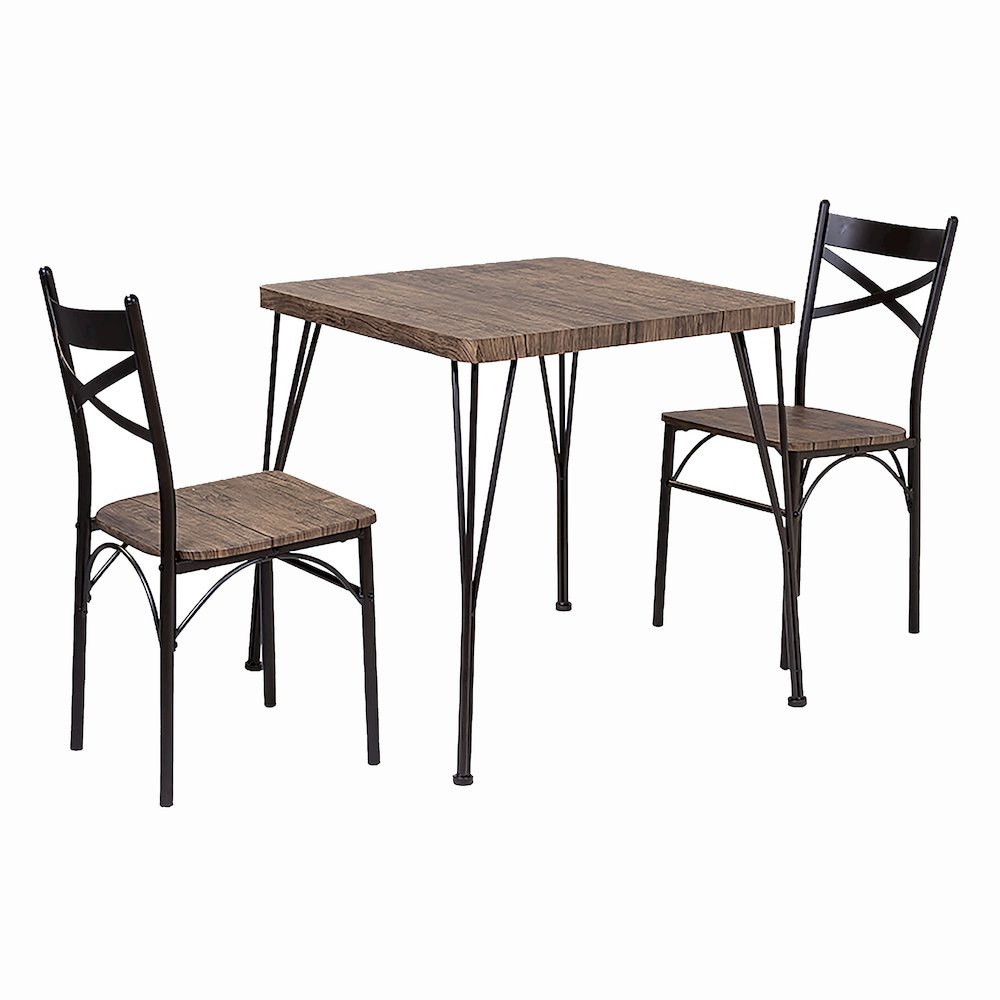 Kelle Transitional Metal 3-Piece Dining Set. Picture 2
