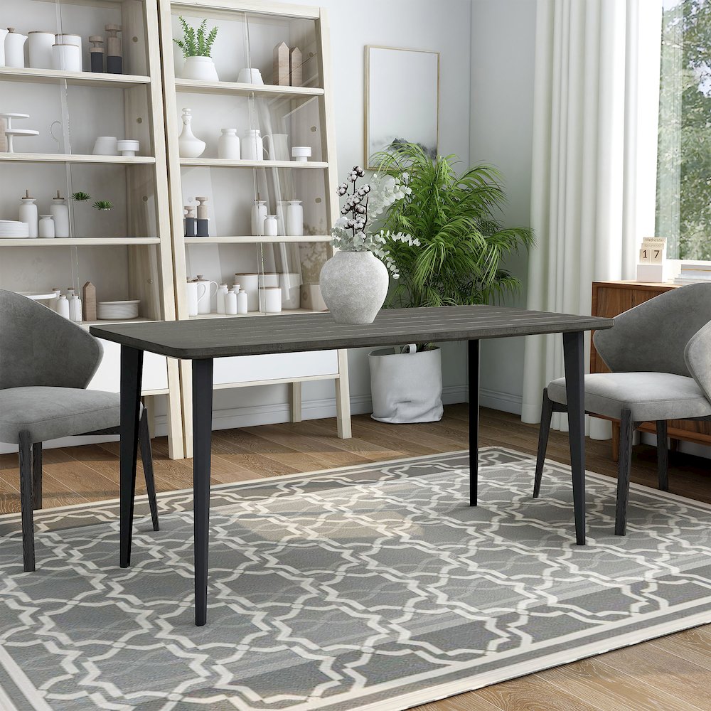 Uma Modern 60-inch Wood Dining Table. Picture 4