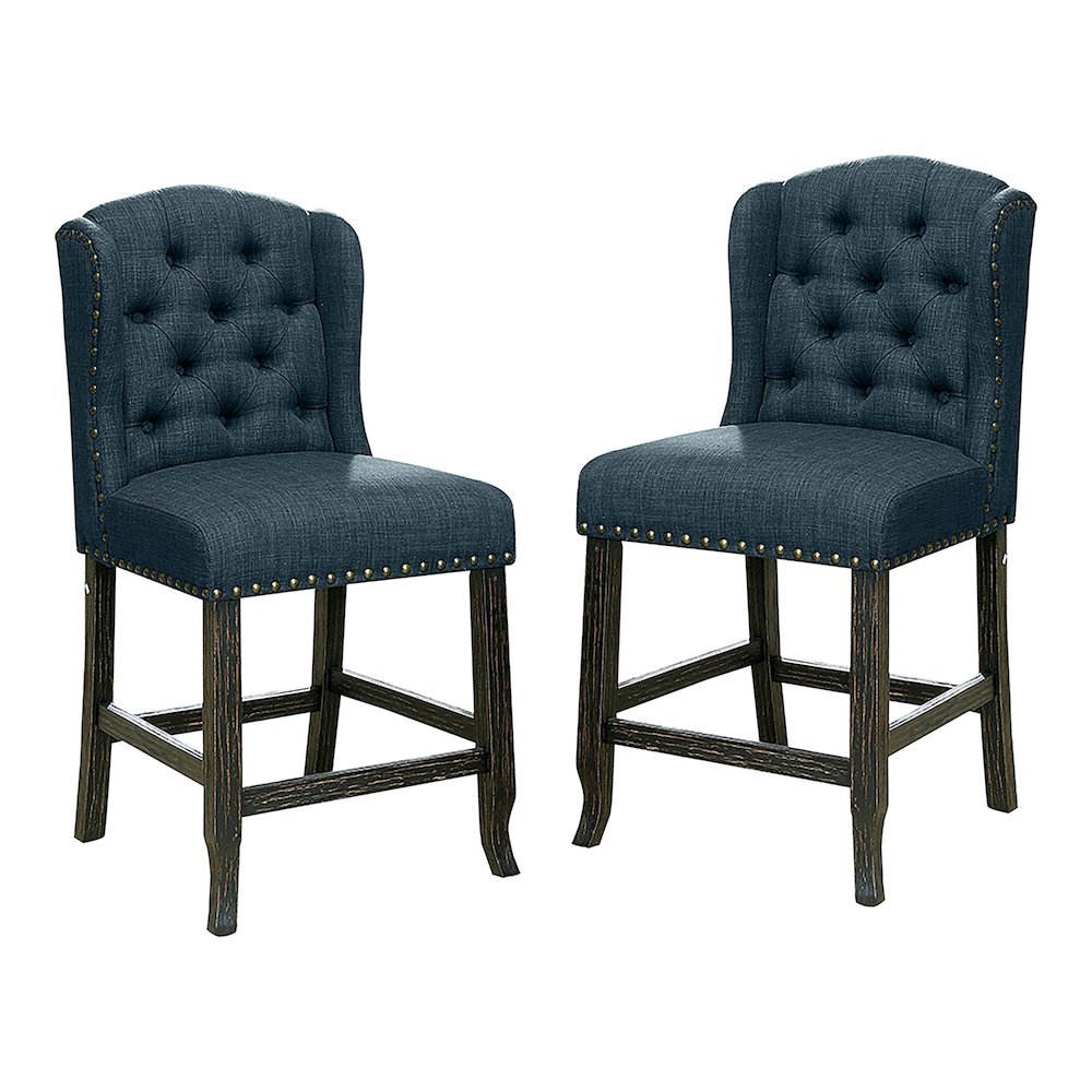 Sinuata Fabric Wingback Counter Chair (Set of 2). Picture 1