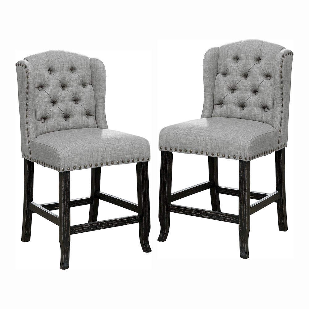 Sinuata Fabric Wingback Counter Chair (Set of 2). Picture 1