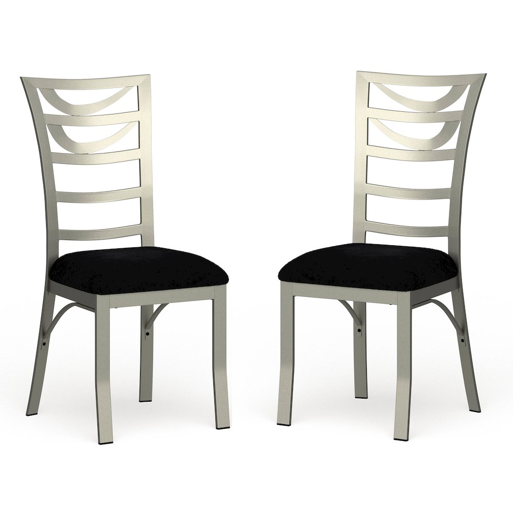 Halliway Stainless Steel Dining Side Chair in Silver (Set of 2). Picture 1