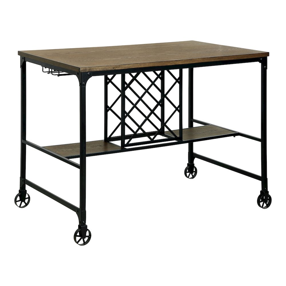 Manny Counter Height Dining Table in Medium Oak. Picture 1